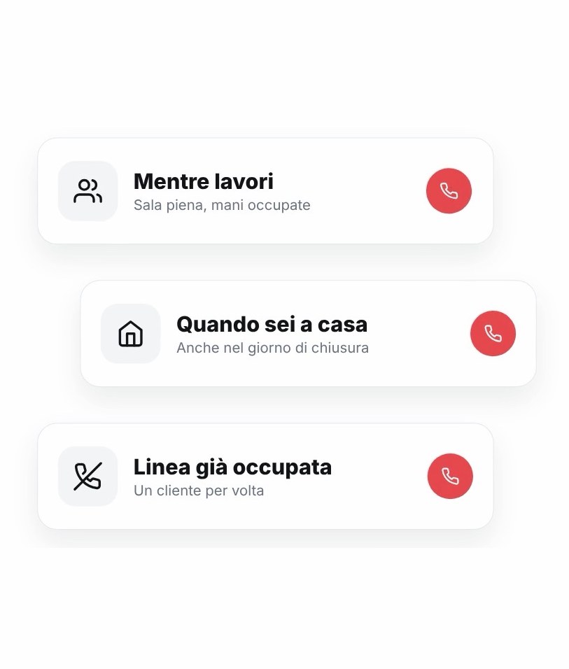 Chiamate perse mentre lavori, quando sei a casa o con la linea già occupata